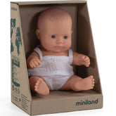 miniland Baby Doll Caucasian Girl 8¼"